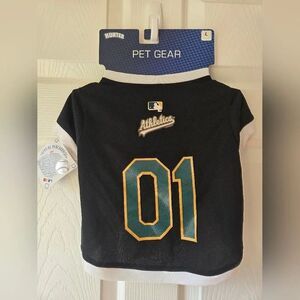 Oakland Athletics Dog Jersey Sz Large MLB Baseball NWT